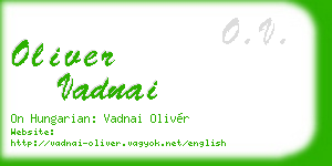 oliver vadnai business card