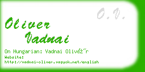 oliver vadnai business card